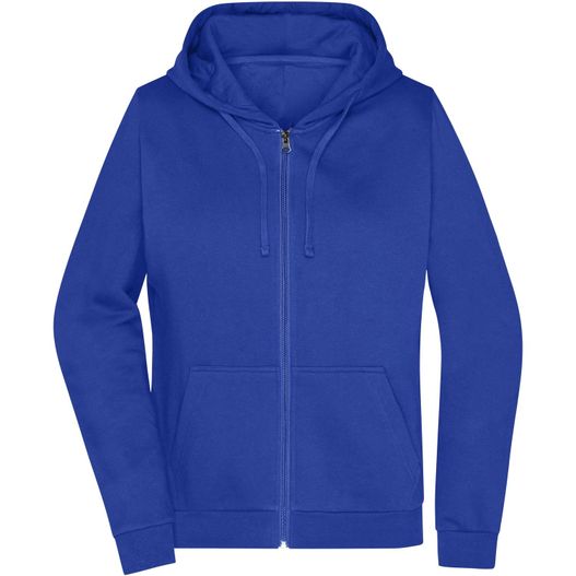 ein frauen blauer zip hoodie sweatshirt Ladies' Promo Zip Hoody - Klassische Sweatjacke mit Kapuze (Bild 1)
