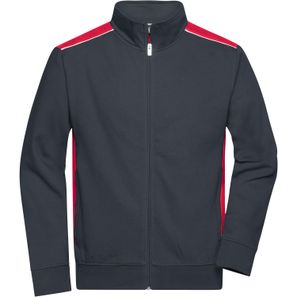 Men's Workwear Sweat Jacket - COLOR - - Sweatjacke mit Stehkragen und Kontrasteinsätzen