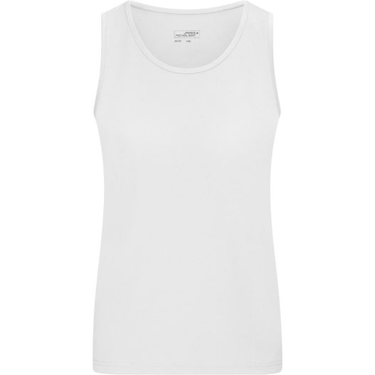 ein weißes tanktop mit einem schöpfhals Ladies' Active Tanktop - Funktionstop für Freizeit und Sport (Bild 1)