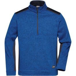 Men's Knitted Workwear Fleece Half-Zip - STRONG - - Pflegeleichter Strickfleece Troyer im Materialmix