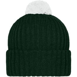 Knitted Cap with Pompon - Trendige Pomponmütze in vielen Farben