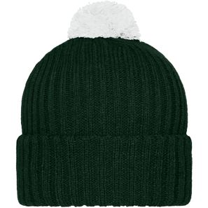 Knitted Cap with Pompon - Trendige Pomponmütze in vielen Farben
