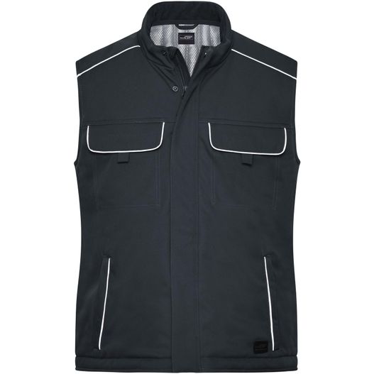 Workwear Softshell Padded Vest - SOLID - - Professionelle Softshellweste mit warmem Innenfutter und hochwertigen Details im cleanen Look (Bild 1)
