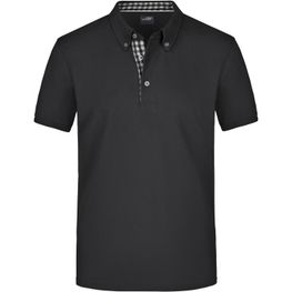 Men's Plain Polo - Polo mit Button-Down Kragen