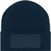 Knitted Beanie with Patch (10cm x 5cm) - Klassische Strickmütze mit Baumwoll-Patch