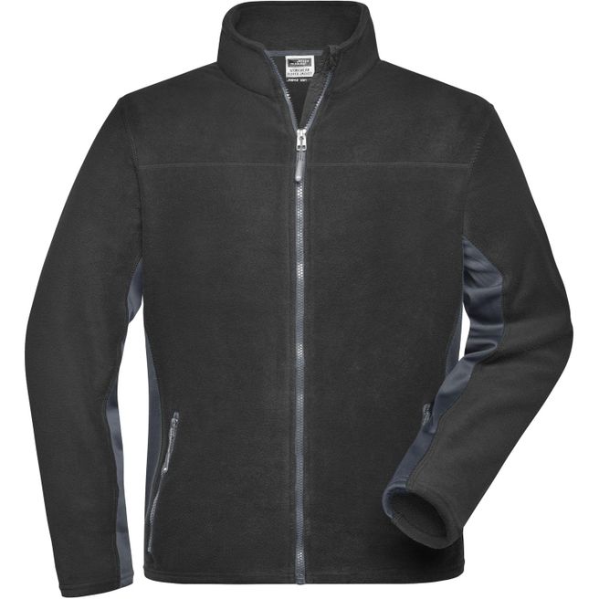 Men's Workwear Fleece Jacket - STRONG - - Strapazierfähige Fleecejacke im Materialmix