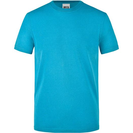 ein blaues t-shirt auf weißem hintergrund Men's Workwear T-Shirt - Strapazierfähiges und pflegeleichtes T-Shirt (Bild 1)
