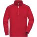 Workwear Half-Zip Sweat - SOLID - - Sweatshirt mit Stehkragen, Reißverschluss und Kontrastpaspel