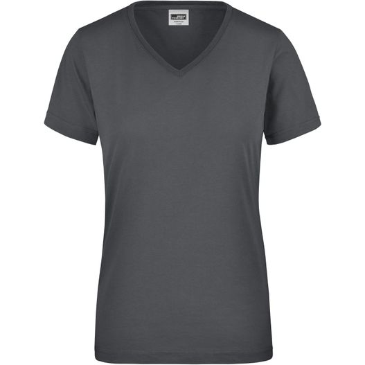 ein frauenkohle v - hals t - hemd Ladies' Workwear T-Shirt - Strapazierfähiges und pflegeleichtes T-Shirt (Bild 1)