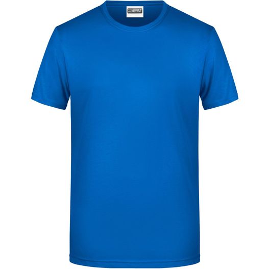 ein blaues t-shirt auf weißem hintergrund Men's Basic-T - Herren T-Shirt in klassischer Form (Bild 1)
