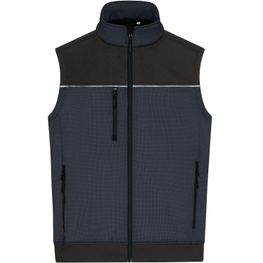 Hybrid Workwear Vest - Robuste Weste mit dezentem Druck im Materialmix