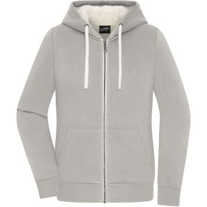 Ladies' Doubleface Jacket - Kapuzenjacke aus BIO-Baumwolle mit weichem Sherpa-Futter