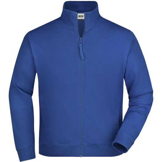 eine blaue jacke mit reißverschluss vorne Sweat Jacket - Klassische Sweatjacke aus French-Terry (Bild 1)