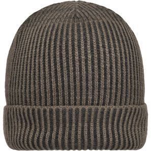 Ribbed Beanie - Aparte Strickmütze mit Krempe