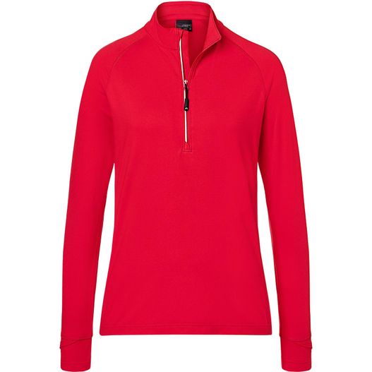 Ladies' Sports  Shirt Half-Zip - Langarm-Shirt mit Reißverschluss für Sport und Freizeit (Bild 1)