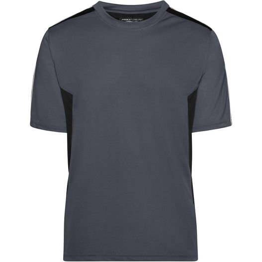 ein graues t-shirt mit schwarzen seitenplatten Craftsmen T-Shirt - STRONG - - Funktions T-Shirt (Bild 1)