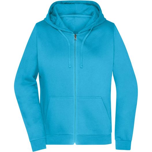 ein frauen blauer zip hoodie sweatshirt Ladies' Promo Zip Hoody - Klassische Sweatjacke mit Kapuze (Bild 1)