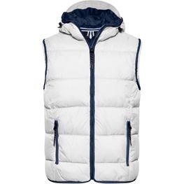 Men's Maritime Vest - Modische Steppweste mit angeschnittener Kapuze