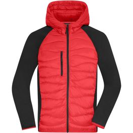 Men's Hybrid Jacket - Sportliche Jacke mit Kapuze im attraktiven Materialmix