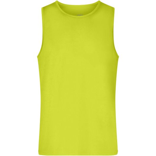 gelbe tankplatte mit weißem hintergrund Men's Active Tanktop - Funktionstop für Freizeit und Sport (Bild 1)