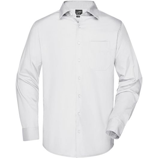Men's Business Shirt Long-Sleeved - Klassisches Shirt aus strapazierfähigem Mischgewebe (Bild 1)