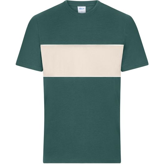 T-Shirt colour-block UNISEX - Unisex T-Shirt mit Kontrasteinsatz (Bild 1)