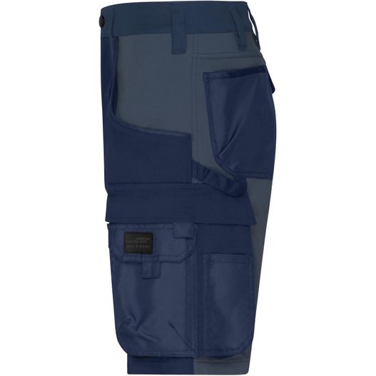 Workwear Stretch-Bermuda Slim Line - Spezialisierte kurze Arbeitshose in schmaler Schnittführung mit elastischen Einsätzen und funktionellen Details (Bild 3)