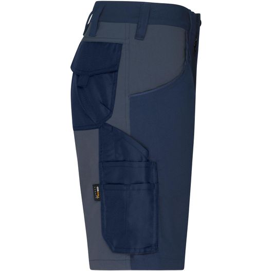 Workwear Stretch-Bermuda Slim Line - Spezialisierte kurze Arbeitshose in schmaler Schnittführung mit elastischen Einsätzen und funktionellen Details (Bild 2)