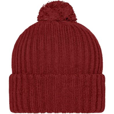 Knitted Cap with Pompon - Trendige Pomponmütze in vielen Farben