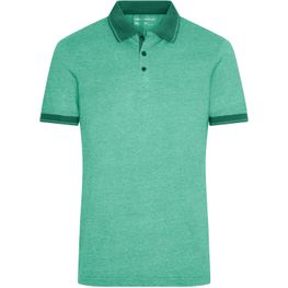 Men's Heather Polo - Melange Polo mit modischen Details