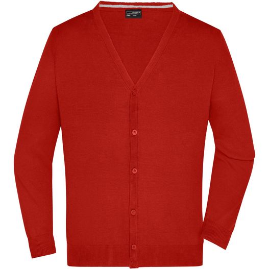 Men's V-Neck Cardigan - Klassische Baumwoll-Strickjacke (Bild 1)