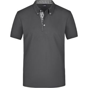 Men's Plain Polo - Polo mit Button-Down Kragen