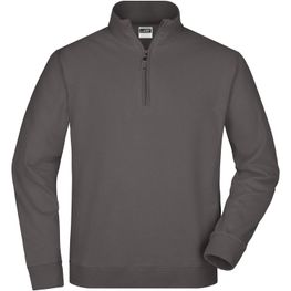 Round-Neck Zip - Sweatshirt mit Stehkragen und kurzem Reißverschluss