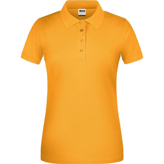 ein frauen orange poloshirt Ladies' BIO Workwear Polo - Pflegeleichtes und strapazierfähiges Polo (Bild 1)