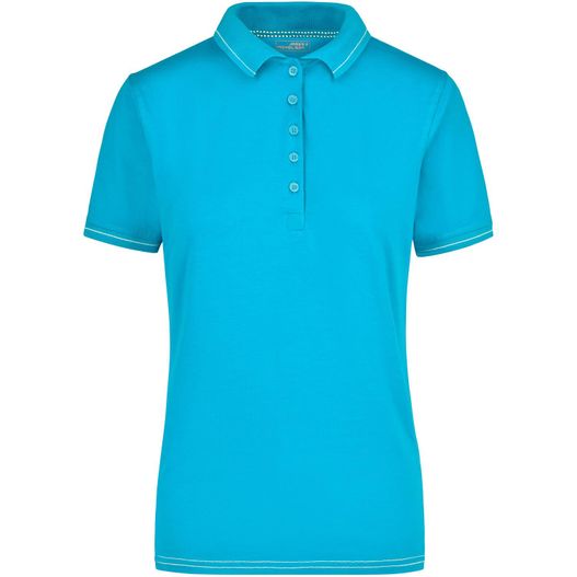 Ladies' Elastic Polo - Hochwertiges Poloshirt mit Kontraststreifen (Bild 1)