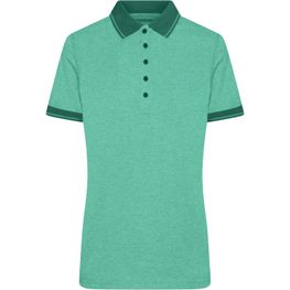 Ladies' Heather Polo - Melange Polo mit modischen Details