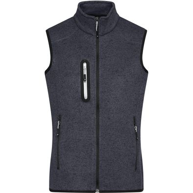 Men's Knitted Fleece Vest - Strickfleece Weste mit Stehkragen