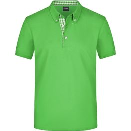 Men's Plain Polo - Polo mit Button-Down Kragen
