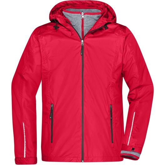 eine rote jacke mit kapuze und kapuze Men's 3-in-1-Jacket - Funktionelle Doppeljacke, 3 Tragevariationen, vielseitig einsetzbar, Fleece-Innenjacke leicht auszippbar (Bild 1)
