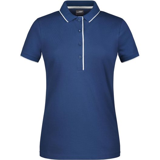 ein damen poloshirt mit kontrastkragen Ladies' Polo Stripe - Klassisches Polo mit Kontraststreifen (Bild 1)