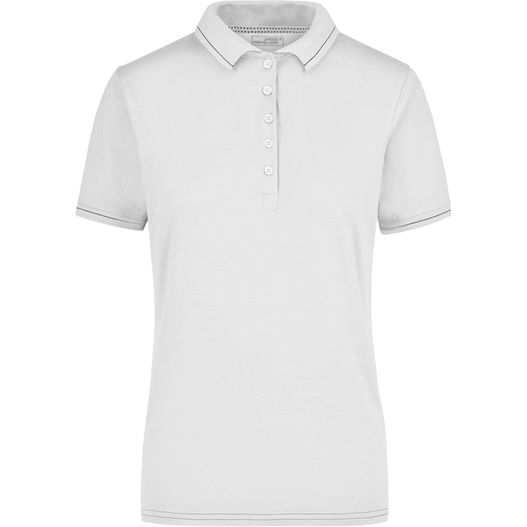 Ladies' Elastic Polo - Hochwertiges Poloshirt mit Kontraststreifen (Bild 1)