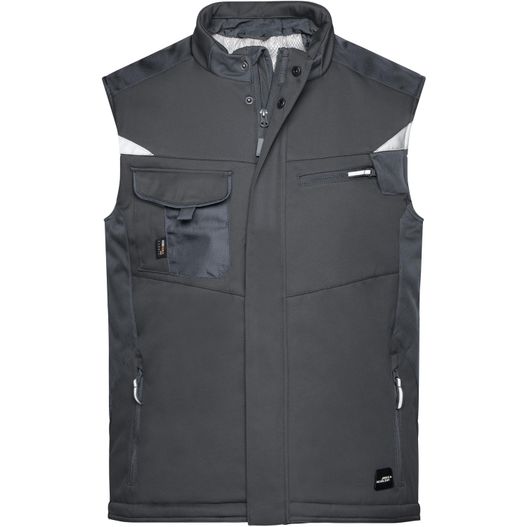 eine weste mit kapuze und taschen Craftsmen Softshell Vest - STRONG - - Professionelle Softshellweste mit warmem Innenfutter (Bild 1)
