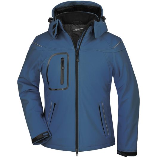 eine blaue jacke mit kapuze und kapuze Ladies' Winter Softshell Jacket - Modische Winter Softshelljacke (Bild 1)