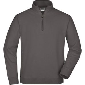 Round-Neck Zip - Sweatshirt mit Stehkragen und kurzem Reißverschluss