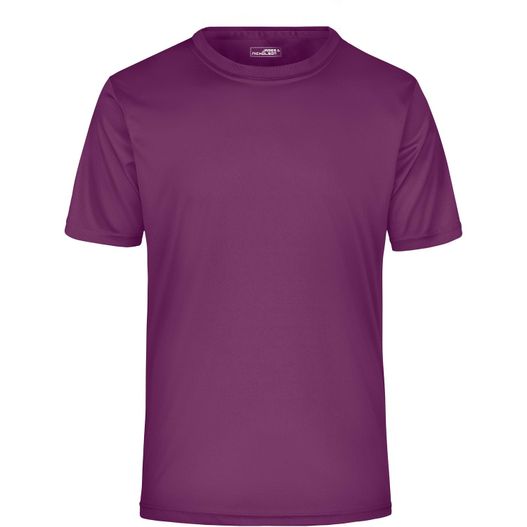 ein lila t - shirt mit einem weißen logo auf der brust Men's Active-T - Funktions T-Shirt für Freizeit und Sport (Bild 1)