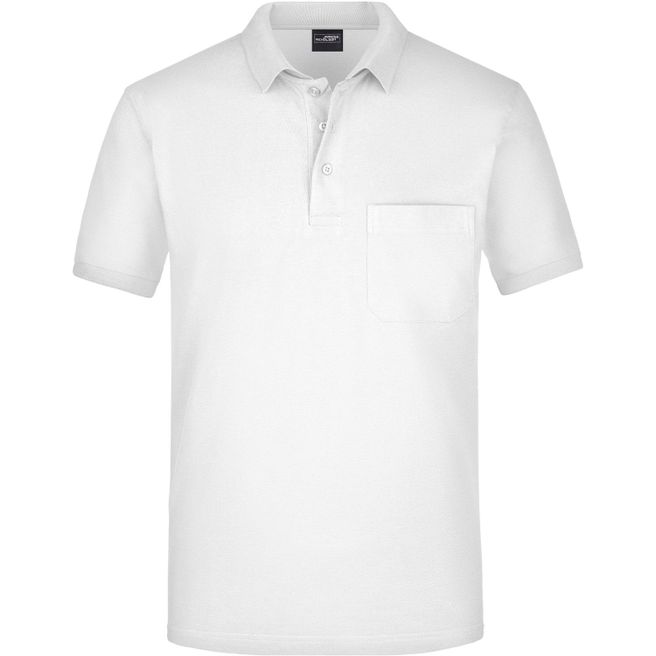 Men's Polo Pocket - Klassisches Poloshirt mit Brusttasche