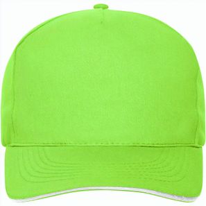 5 Panel Sandwich Cap Bio Cotton - 5 Panel Cap mit ungebürsteter Oberfläche