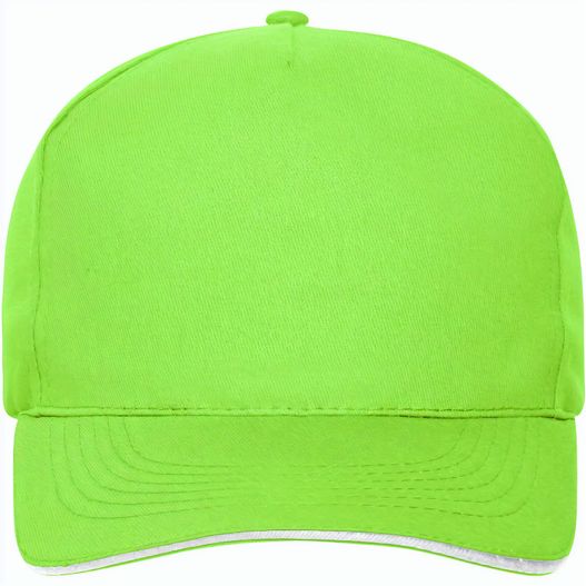 5 Panel Sandwich Cap Bio Cotton - 5 Panel Cap mit ungebürsteter Oberfläche (Bild 1)