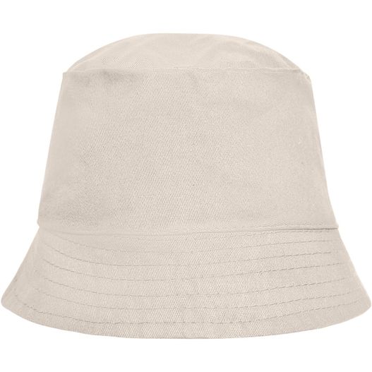 ein weißer eimerhut mit einem kleinen weißen streifen Bob Hat - Einfacher Promo Hut (Bild 1)