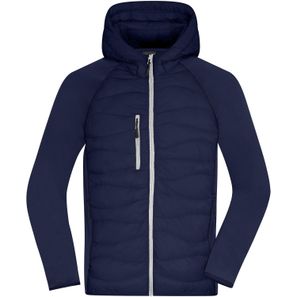 Men's Hybrid Jacket - Sportliche Jacke mit Kapuze im attraktiven Materialmix